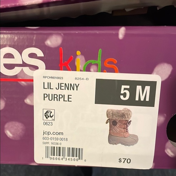 Totes‎ Lil Jenny Purple Girls Winter Boots - Picture 2 of 8